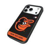Baltimore Orioles Personalized Stripe Bump Phone Case for Apple iPhone