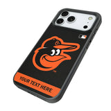 Baltimore Orioles Personalized Stripe Bump Phone Case for Apple iPhone