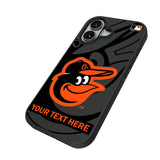 Baltimore Orioles Personalized Tilt Bump Phone Case for Apple iPhone