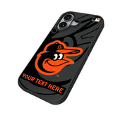 Baltimore Orioles Personalized Tilt Bump Phone Case for Apple iPhone