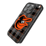 Baltimore Orioles Plaid Black Bling Phone Case for Apple iPhone