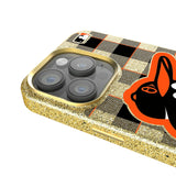 Baltimore Orioles Plaid Bling Phone Case for Apple iPhone