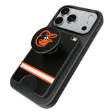 Baltimore Orioles Stripe PopSockets MagSafe-Compatible PopWallet+