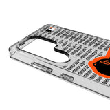 Baltimore Orioles Text Backdrop Clear Phone Case for Samsung Galaxy