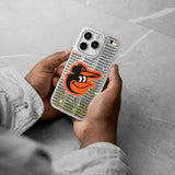 Baltimore Orioles Text Backdrop Glitter Phone Case for Apple iPhone