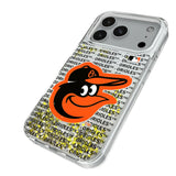 Baltimore Orioles Text Backdrop Glitter Phone Case for Apple iPhone