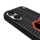 Baltimore Orioles Text Backdrop MagSafe Compatible Phone Case for Apple iPhone