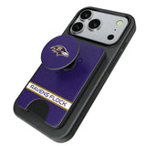 Baltimore Ravens Endzone Solid PopSockets MagSafe-Compatible PopWallet+