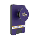 Baltimore Ravens Endzone Solid PopSockets MagSafe-Compatible PopWallet+