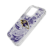 Baltimore Ravens Paisley Clear Phone Case for Apple iPhone