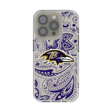 Baltimore Ravens Paisley Clear Phone Case for Apple iPhone