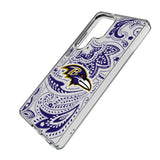 Baltimore Ravens Paisley Clear Phone Case for Samsung Galaxy