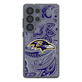 Baltimore Ravens Paisley Clear Phone Case for Samsung Galaxy