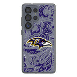 Baltimore Ravens Paisley Clear Phone Case for Samsung Galaxy