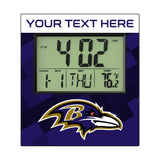 Baltimore Ravens Personalized Color Block Wall Clock
