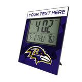 Baltimore Ravens Personalized Color Block Wall Clock