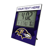 Baltimore Ravens Personalized Color Block Wall Clock