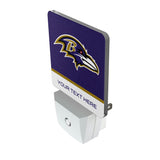 Baltimore Ravens Personalized Endzone Solid Night Light 2-Pack