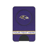 Baltimore Ravens Personalized Endzone Solid PopSockets MagSafe-Compatible PopWallet+