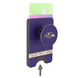 Baltimore Ravens Personalized Endzone Solid PopSockets MagSafe-Compatible PopWallet+