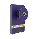 Baltimore Ravens Personalized Endzone Solid PopSockets MagSafe-Compatible PopWallet+