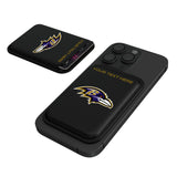 Baltimore Ravens Personalized Insignia Black Magnetic Credit Card Wallet