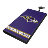 Baltimore Ravens Personalized Stripe 5000mAh Flat Powerbank
