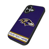 Baltimore Ravens Personalized Stripe Bump Phone Case for Apple iPhone