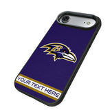 Baltimore Ravens Personalized Stripe Bump Phone Case for Apple iPhone