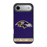Baltimore Ravens Personalized Stripe Bump Phone Case for Apple iPhone