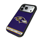 Baltimore Ravens Personalized Stripe Bump Phone Case for Apple iPhone
