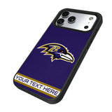 Baltimore Ravens Personalized Stripe Bump Phone Case for Apple iPhone