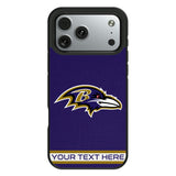Baltimore Ravens Personalized Stripe Bump Phone Case for Apple iPhone