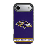 Baltimore Ravens Personalized Stripe Bump Phone Case for Apple iPhone