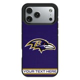 Baltimore Ravens Personalized Stripe Bump Phone Case for Apple iPhone