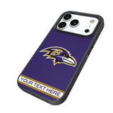 Baltimore Ravens Personalized Stripe Bump Phone Case for Apple iPhone