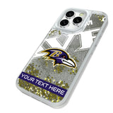 Baltimore Ravens Personalized Tilt Glitter Phone Case for Apple iPhone