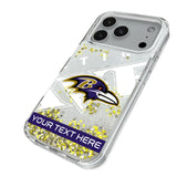 Baltimore Ravens Personalized Tilt Glitter Phone Case for Apple iPhone