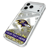 Baltimore Ravens Personalized Tilt Glitter Phone Case for Apple iPhone