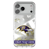 Baltimore Ravens Personalized Tilt Glitter Phone Case for Apple iPhone