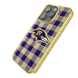 Baltimore Ravens Plaid Bling Phone Case for Apple iPhone