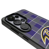 Baltimore Ravens Plaid MagSafe Compatible Phone Case for Samsung Galaxy 26 Series