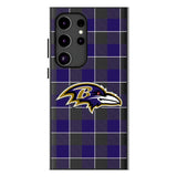 Baltimore Ravens Plaid MagSafe Compatible Phone Case for Samsung Galaxy