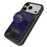 Baltimore Ravens Rivet PopSockets MagSafe-Compatible PopWallet+