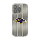 Baltimore Ravens Text Backdrop Clear Phone Case for Apple iPhone