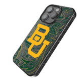 Baylor University Bears Paisley Black Bling Phone Case for Apple iPhone