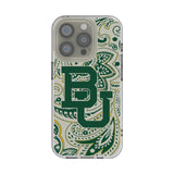 Baylor University Bears Paisley Clear Phone Case for Apple iPhone