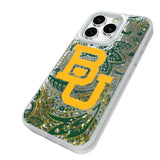 Baylor University Bears Paisley Glitter Phone Case for Apple iPhone