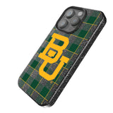 Baylor University Bears Plaid Black Bling Phone Case for Apple iPhone