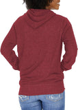 ZUBAZ NFL WOMEN'S ARIZONA CARDINALS MARLED SOFT PULLOVER HOODIE-XL